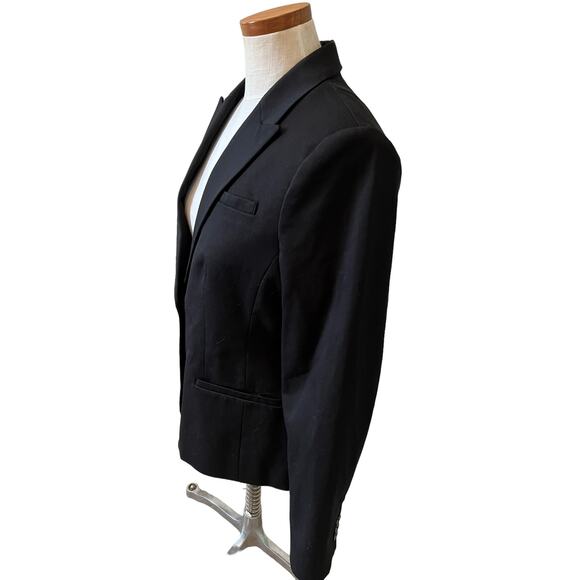 Banana Republic Tailored Cotton Blazer Black 14 - Picture 3 of 6